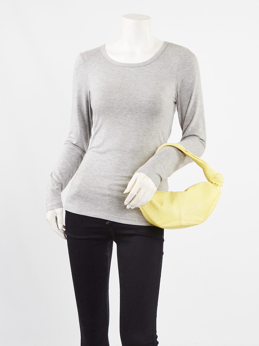 Bottega Veneta Yellow Leather Double Knot Mini Shoulder Bag