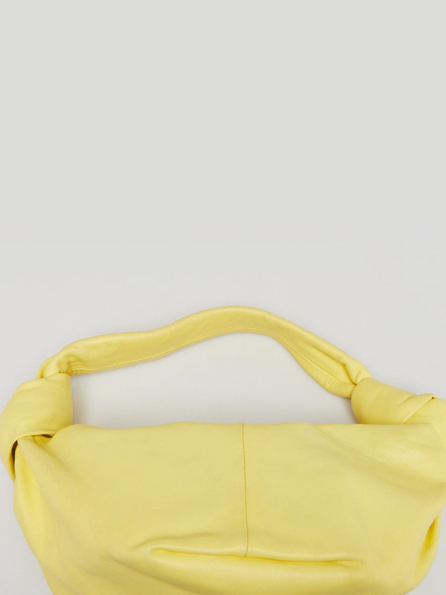 Bottega Veneta Yellow Leather Double Knot Mini Shoulder Bag