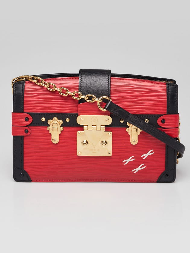 Louis Vuitton Red Epi Leather Trunk Clutch Bag Yoogi's Closet
