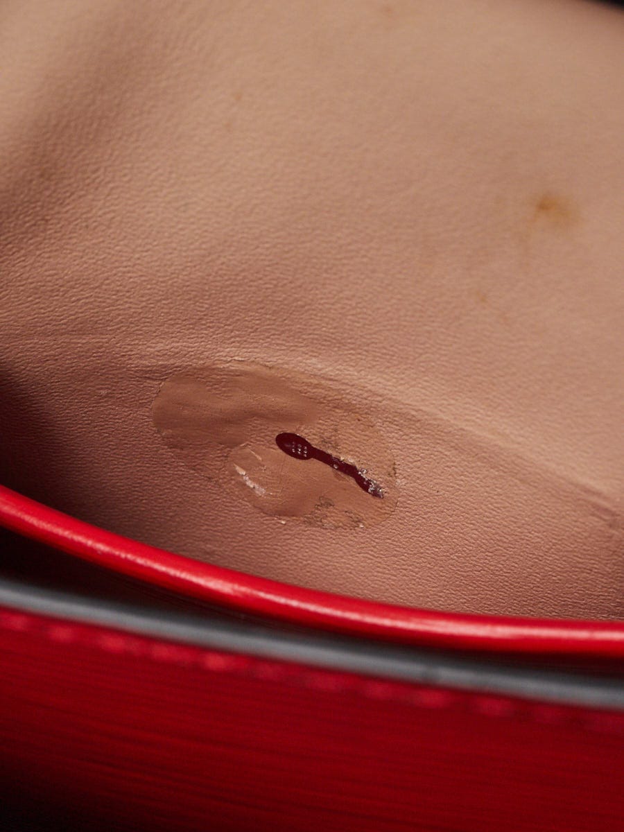 Louis Vuitton Red Epi Leather Trunk Clutch Bag | Yoogi's Closet