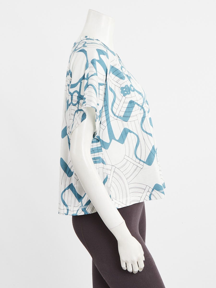 Hermes Blanc Cotton More A Jouets Detoure Tatoo Print T