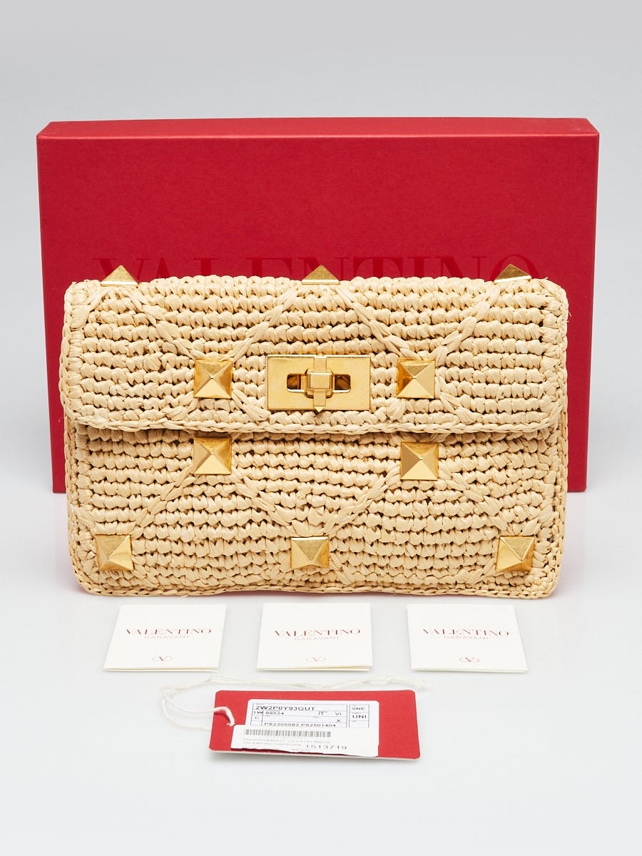 【VALENTINO】ROMAN STUD CLUTCH BAG NWT NEW Valentino Garavani Rockstud Roman Stud clutch chain