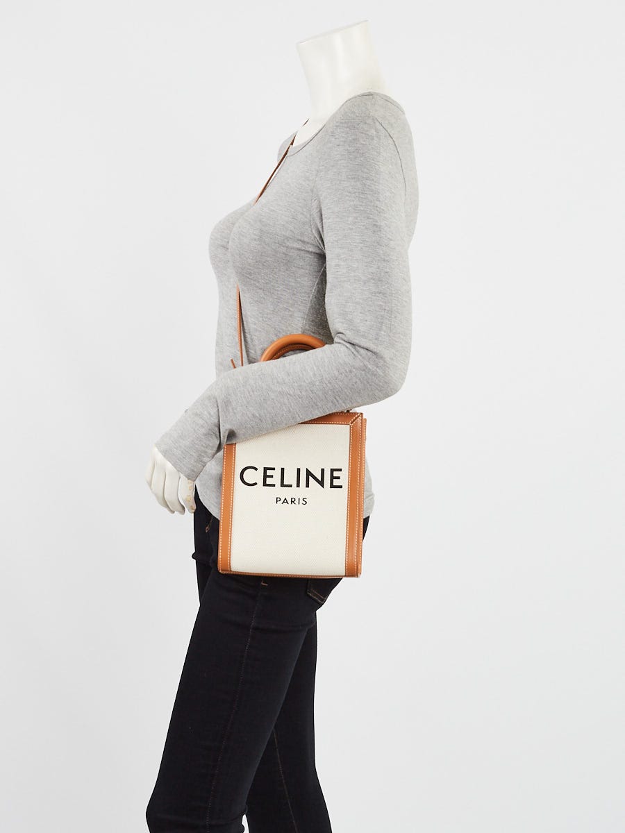 【CELINE】 MINI CABAS CELINE BAG Mini Vertical Cabas IN Triomphe Canvas with Celine print