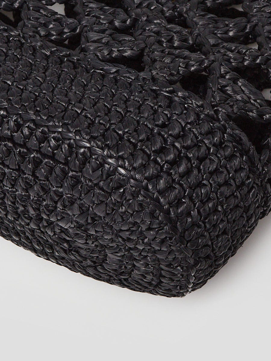 トートバッグ PRADA Black raffia shopping bag (1BG392VOOL2A2T F0002) Prada Raffia Tote Bag | Saks Fifth Avenue