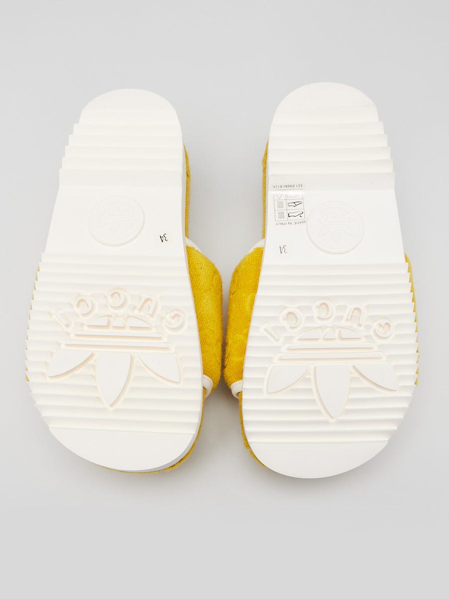 Gucci xadidas【GG Platform Sandal Yellow 】コットンサンダル adidas x Gucci GG Platform Sandal Yellow Cotton Men's