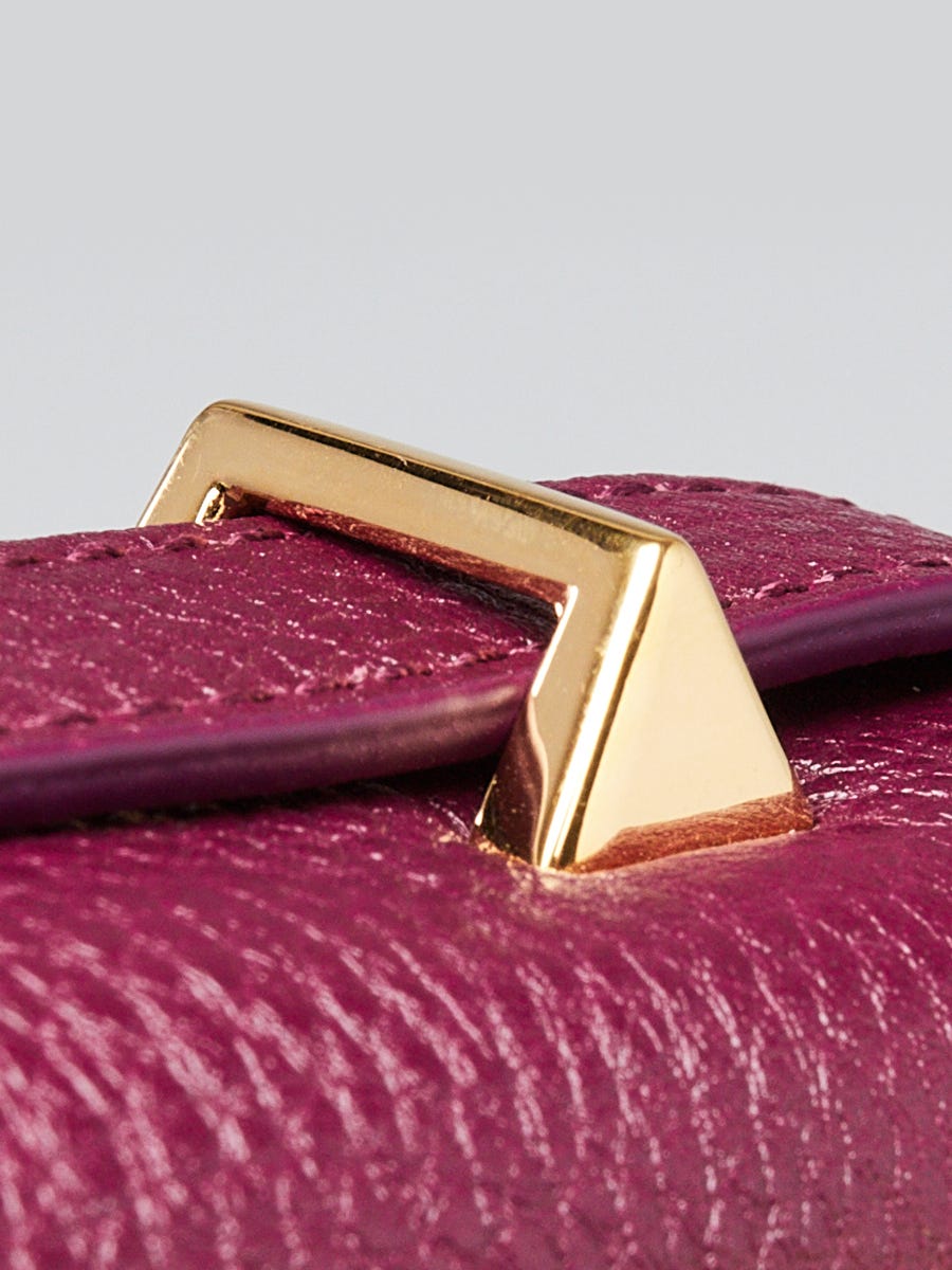 Bottega Veneta Purple Grained Leather Mount Chain Small