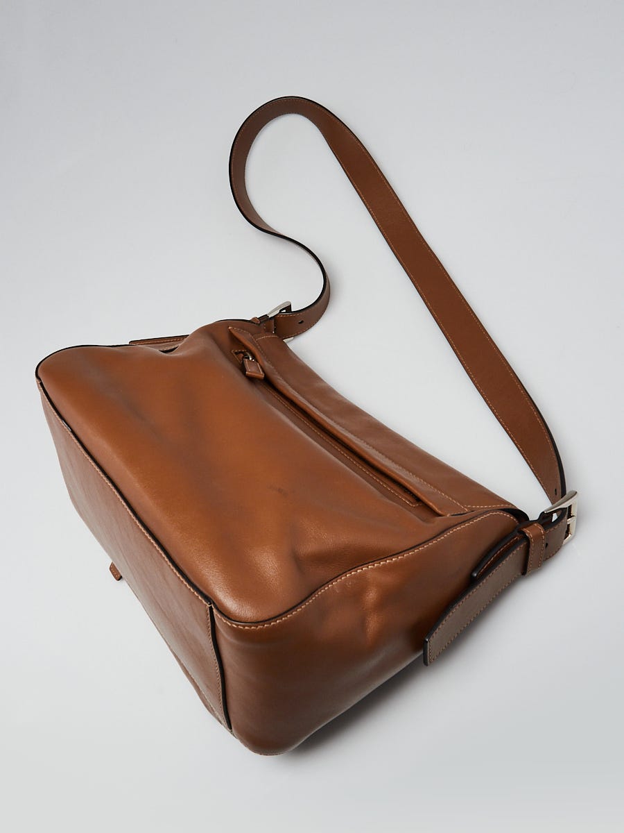 Prada Cannella Soft Calf Leather Messenger Bag BT953L Prada Cannella Soft Calf Leather Messenger Bag BT953L