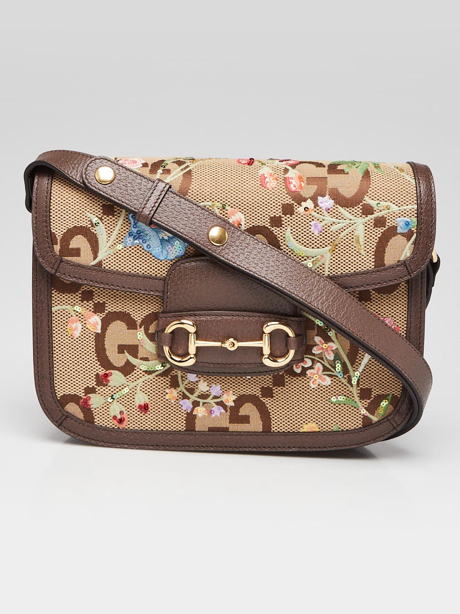 【GUCCI】 ebony canvas and leather gg ophidia （関税送料込） GUCCI Ophidia Small Beige And Ebony GG Canvas Shoulder Bag