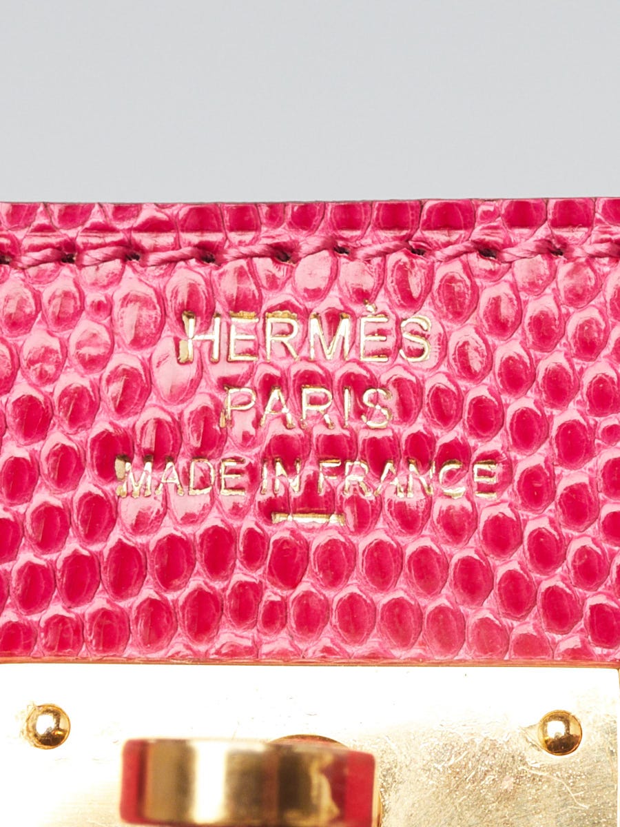 小物 HERMES Hermes Fuchsia Lizard Kelly Long Wallet | Yoogi's Closet