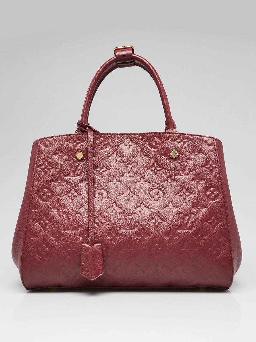 Louis Vuitton Aurore Monogram Empreinte Leather Montaigne MM Bag w/o Strap