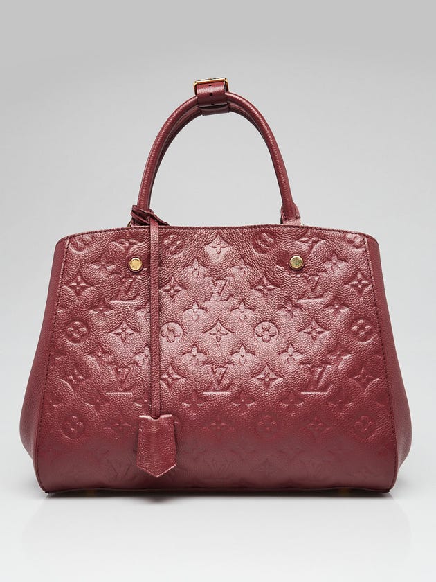 Louis Vuitton Aurore Monogram Empreinte Leather Montaigne MM Bag w/o Strap