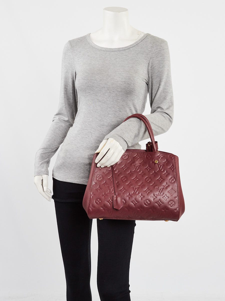 Louis Vuitton Aurore Monogram Empreinte Leather Montaigne MM Bag w/o Strap