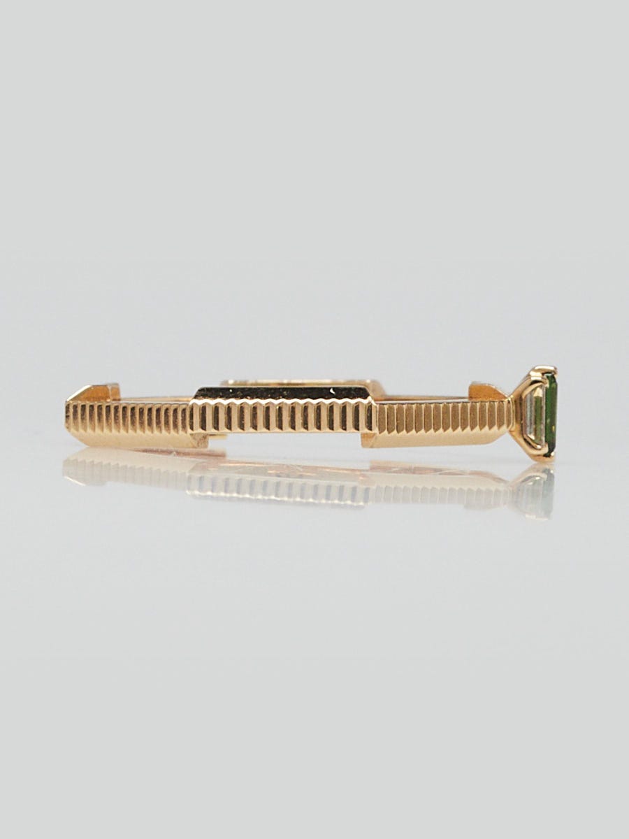 Gucci 18k Yellow Gold with Green Tourmaline and Diamond Link Gucci 18k Yellow Gold with Green Tourmaline and Diamond Link