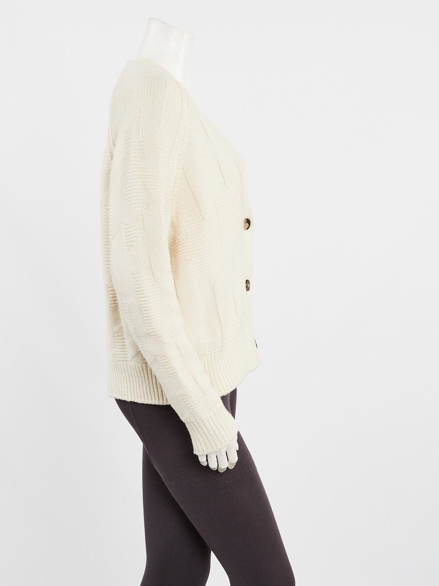エルメスHERMES ヴィンテージホワイトセーターextra wool knit エルメス HERMES 国内正規品 襟付き ニット セーター L ホワイト