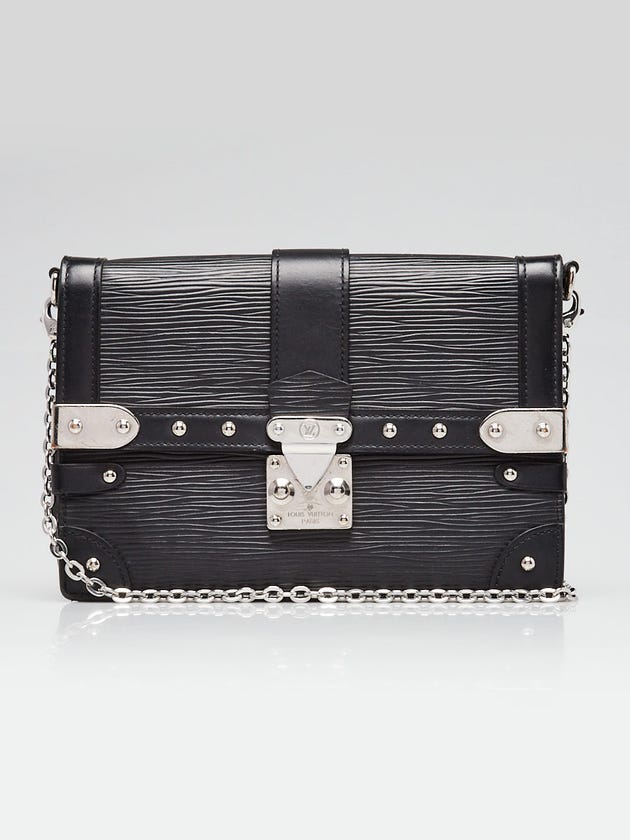 Louis Vuitton Black Epi Trunk Wallet On Chain Bag