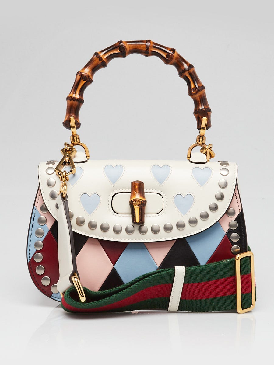 Gucci Multicolor Leather Lovelight Bamboo Top Handle 1947