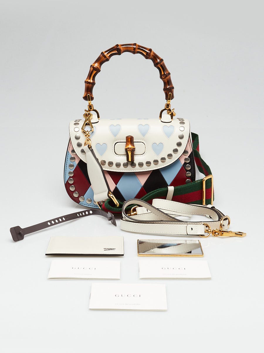 Gucci Multicolor Leather Lovelight Bamboo Top Handle 1947