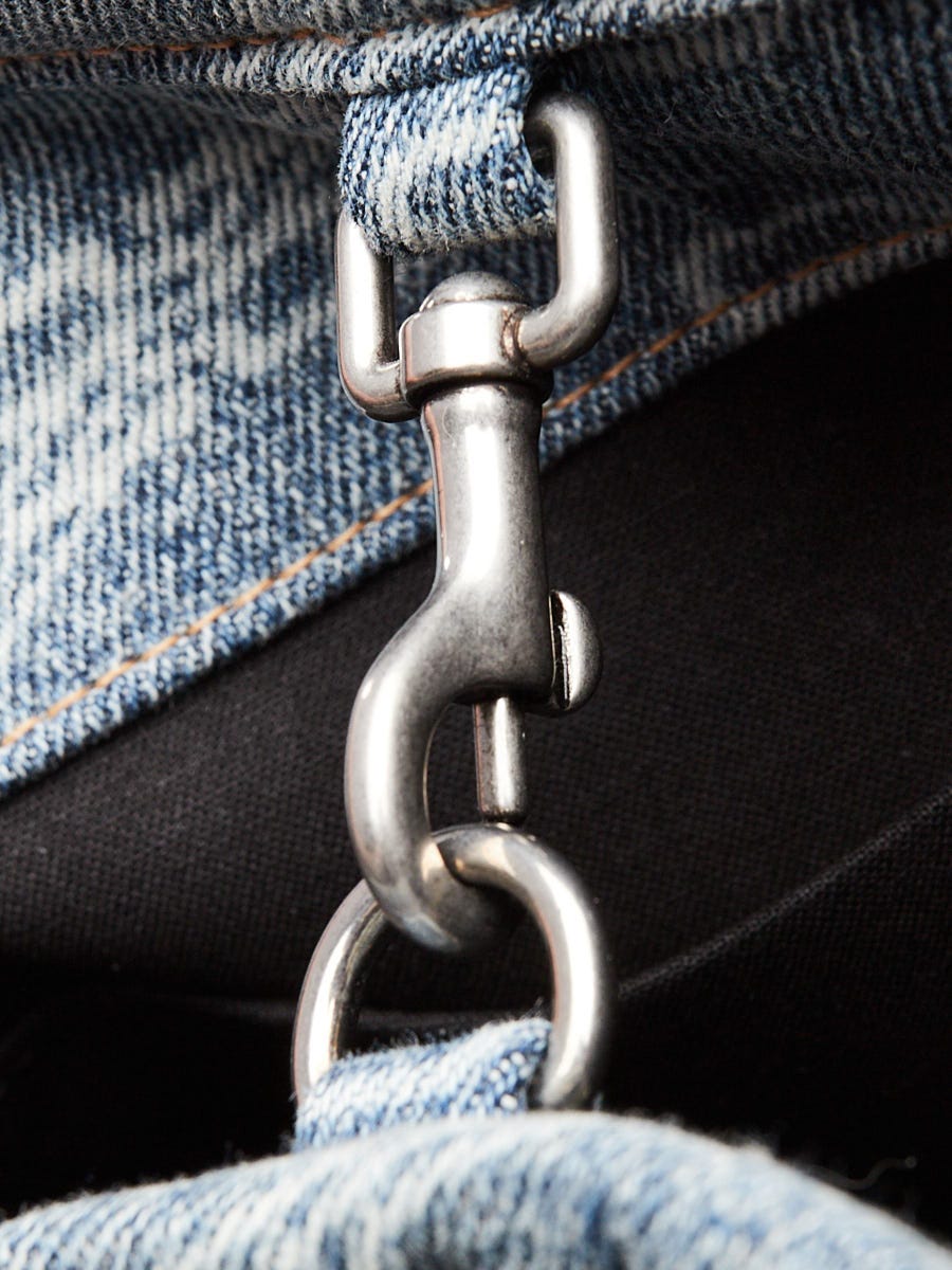 【BALENCIAGA】SIGNATURE MEDIUM 横 SHOPPER BB MONOGRAM デニム Balenciaga Blue BB Monogram Denim Small Signature Tote Bag