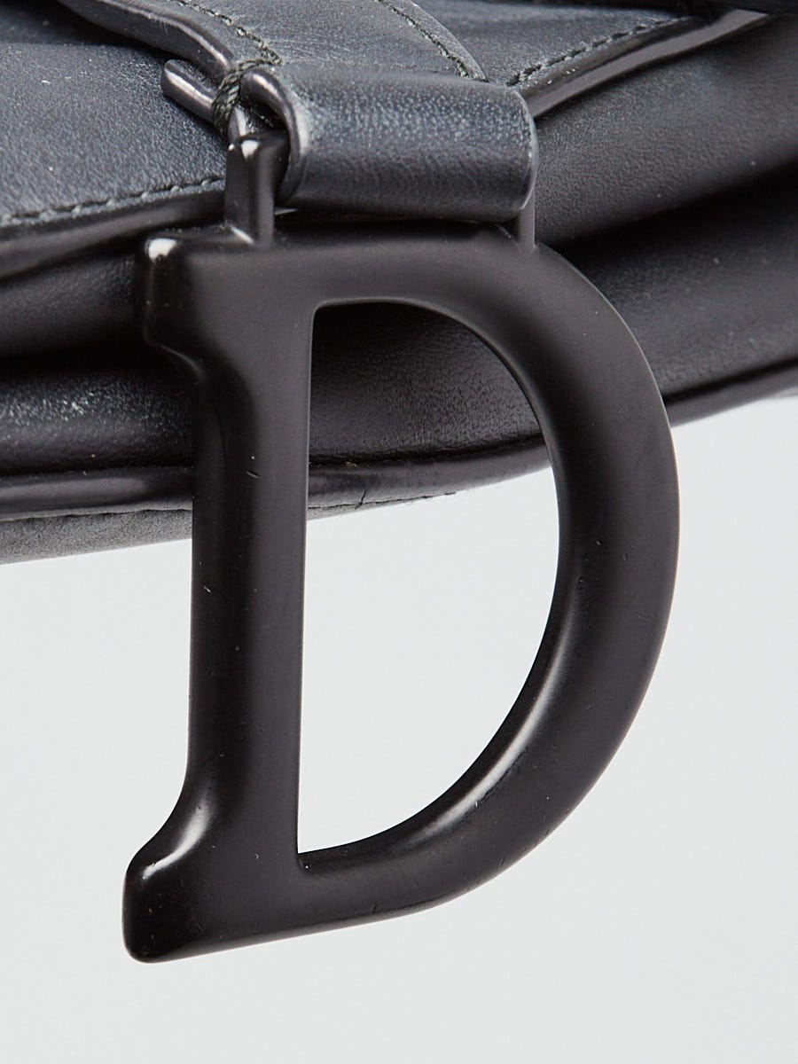 Christian Dior Black Ultramatte Leather Mini Saddle Bag | Yoogi's
