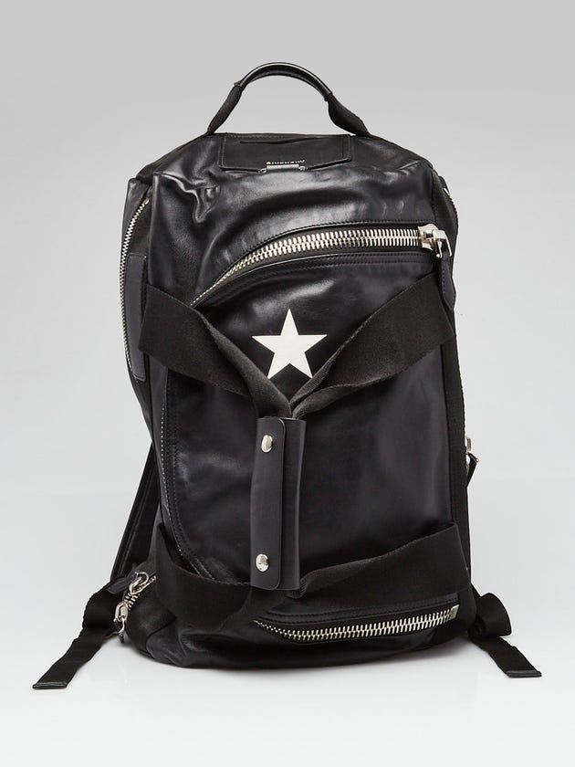 Givenchy Black Leather Convertible Duffle Backpack Bag | Yoogi's Closet Givenchy Black Leather Convertible Duffle Backpack Bag | Yoogi's Closet