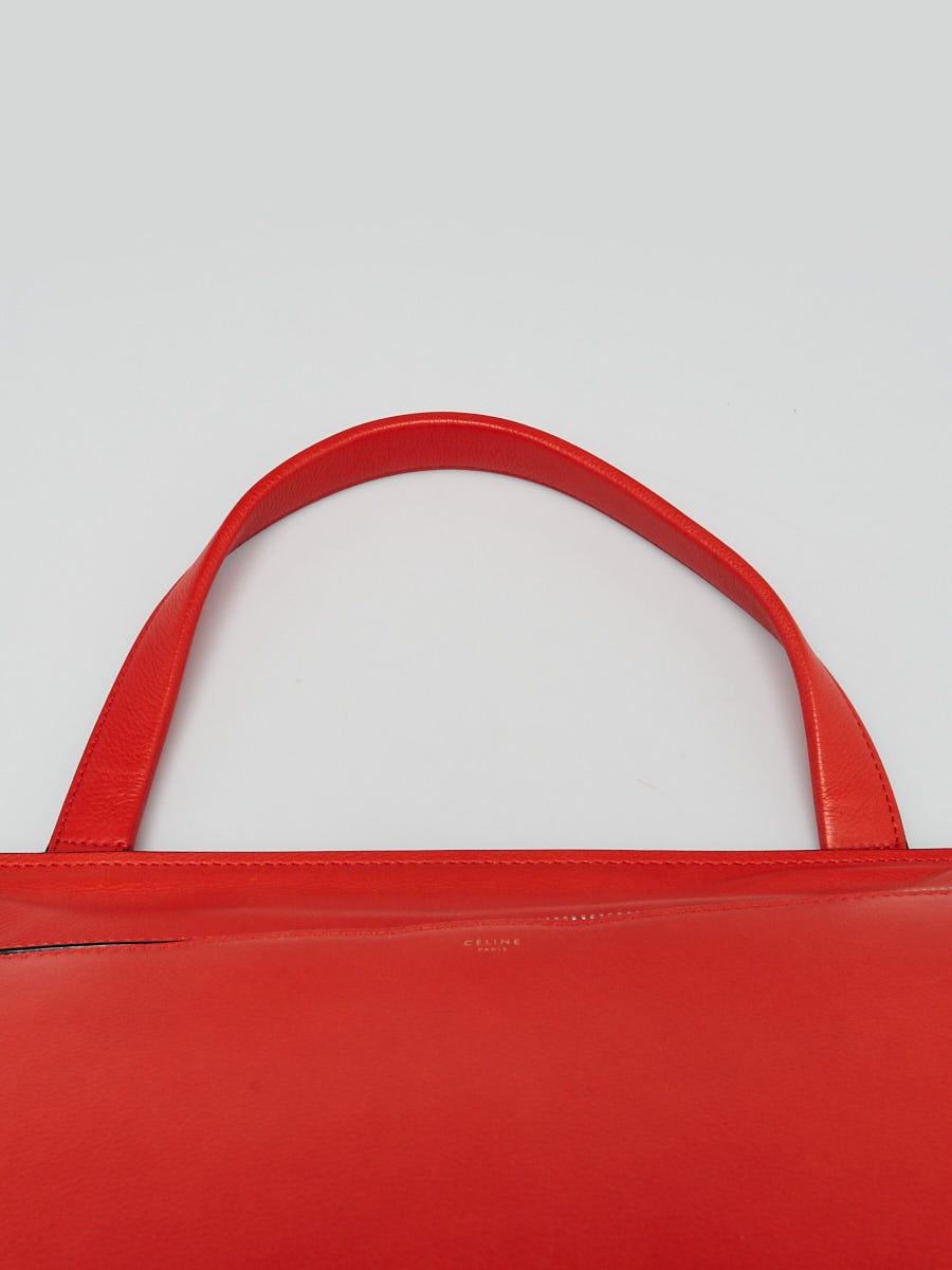 Celine Vermillon Pebbled Leather Large Edge Bag | Yoogi's Closet