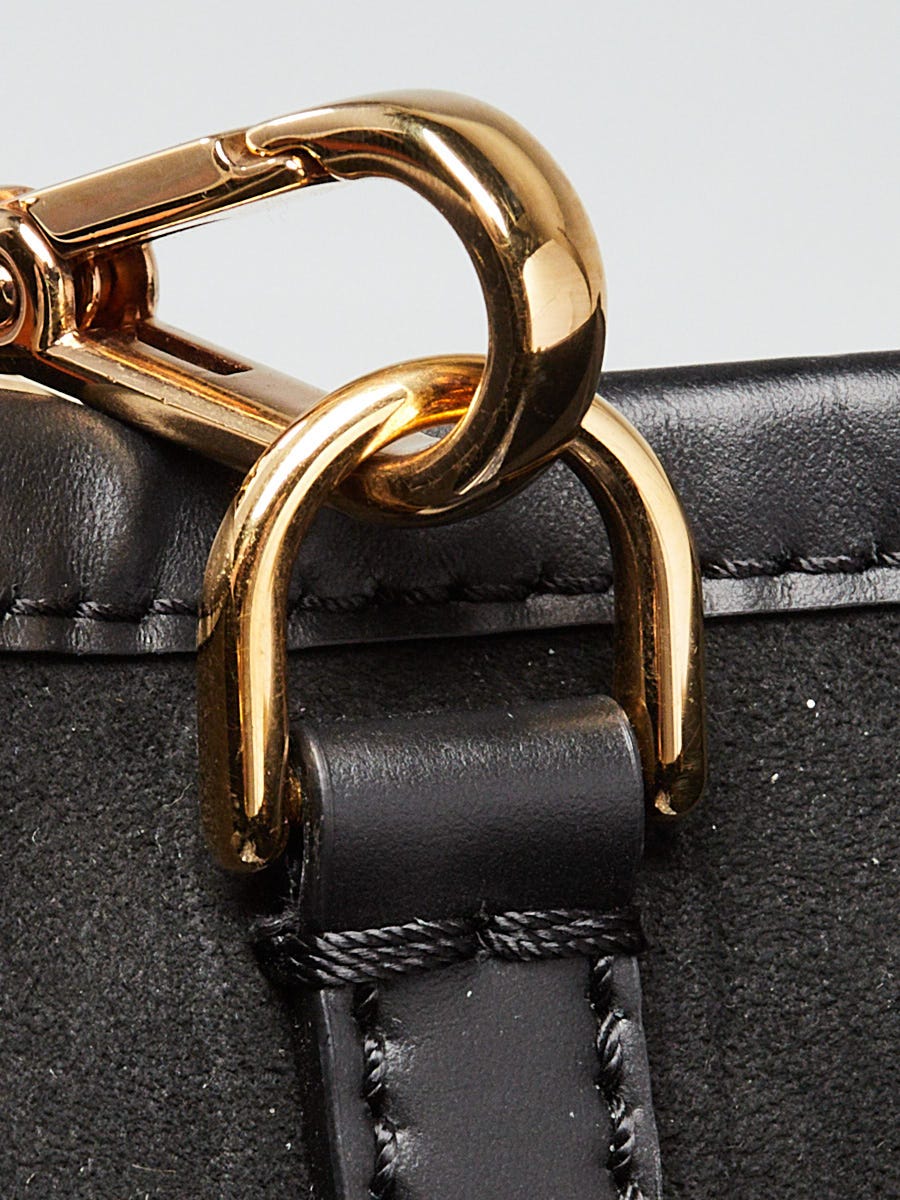 Fendi x Versace Black Leather Fendace Sunshine Shopper Tote Bag