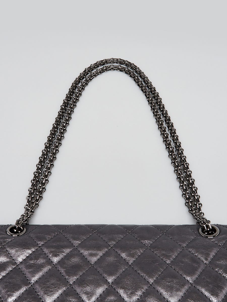 Chanel Dark Silver 2.55 Reissue Quilted Classic Leather 226 Flap