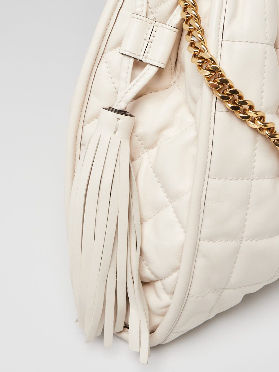 バッグ GUCCI Deco Tote Bag GUCCI Calfskin Quilted Medium Deco Tote Bag Black 1276452
