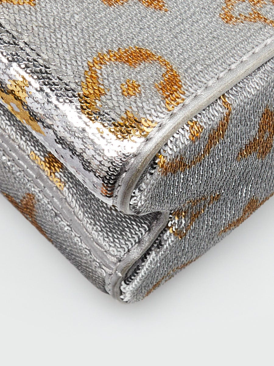 Louis Vuitton Argent Sequin Monogram Twist PM Bag | Yoogi's Closet