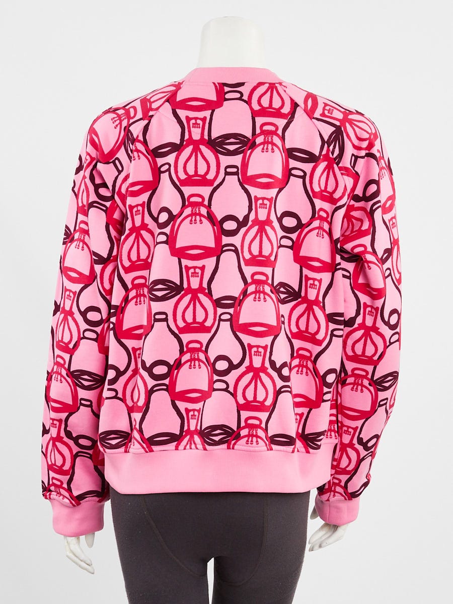 Hermes Rose Tapioca Cotton Crew Neck Sweatshirt Size 10/42