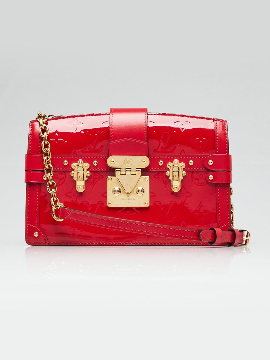 Louis Vuitton Cherry Red Monogram Vernis Trunk Clutch Bag
