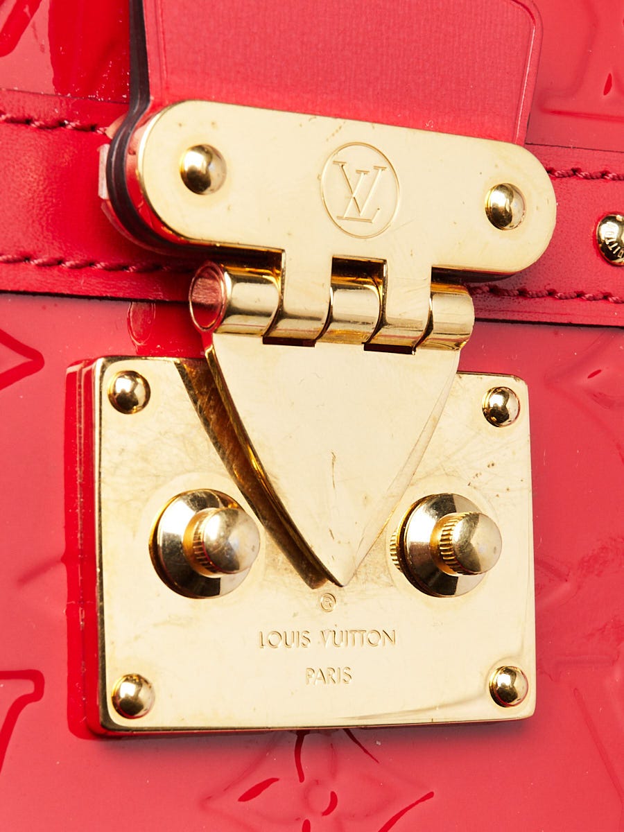 Louis Vuitton Cherry Red Monogram Vernis Trunk Clutch Bag