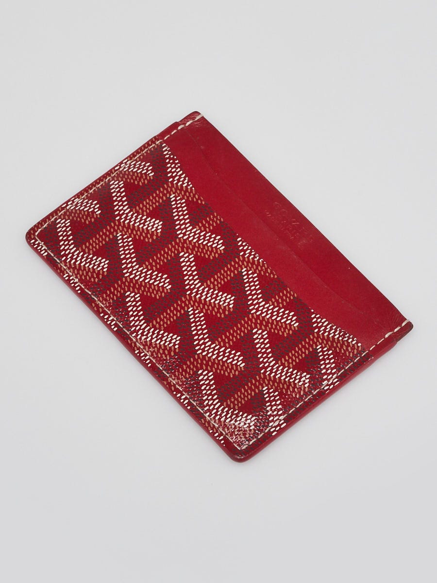 Goyard Red Chevron Print Coated Canvas Card Holder | Yoogi's Goyard Red Chevron Print Coated Canvas Card Holder | Yoogi's