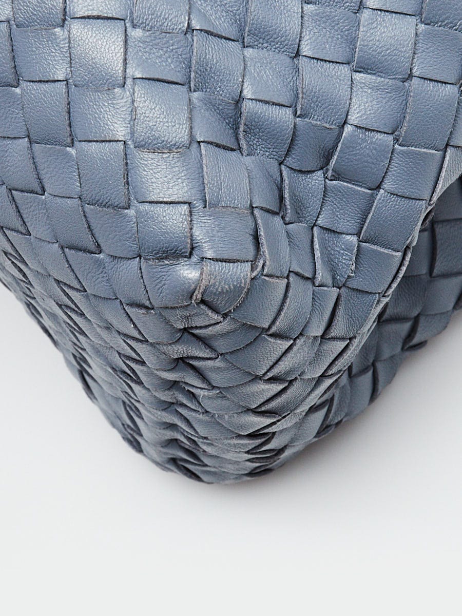 Bottega Veneta Blue Woven Nappa Intrecciato Leather Chain