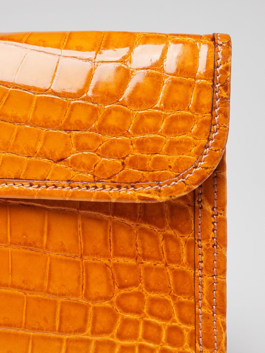 Hermes Safran Lisse Crocodile Porosus Jige Elan 29 Clutch Bag