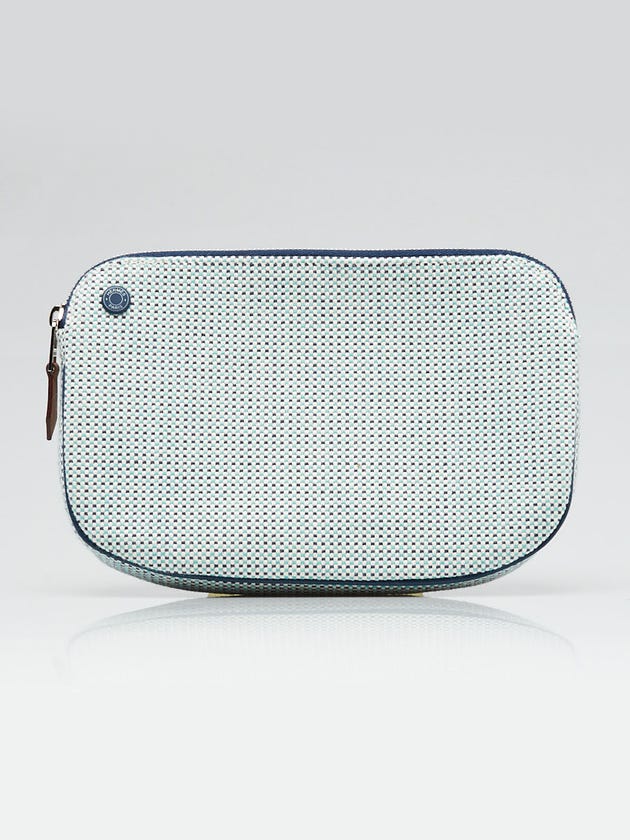 Hermes Marine Toile Canvas Enchapee Case