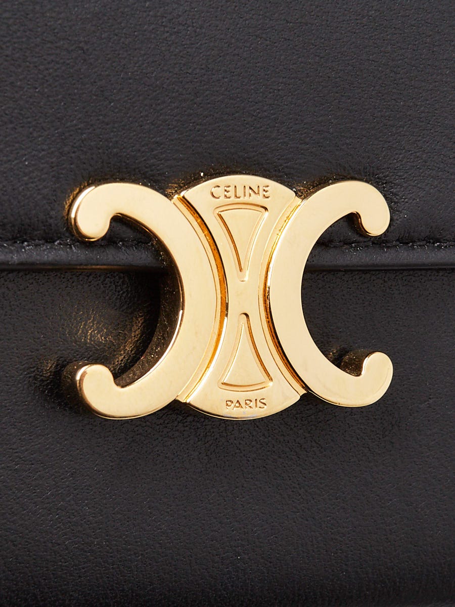 CELINE パラード CELINE ZIPPED CARD HOLDER CUIR TRIOMPHE IN SHINY CALFSKIN