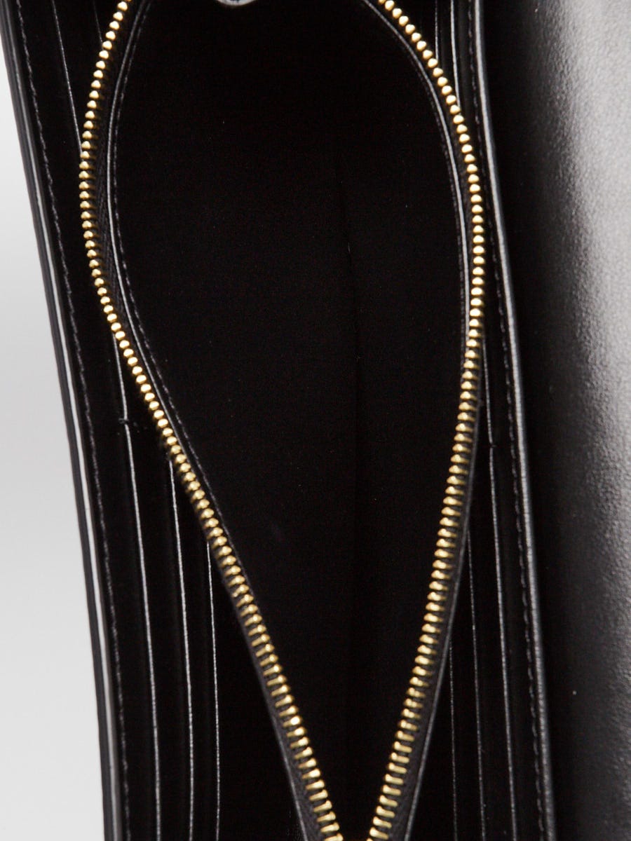 Celine Black Leather Triomphe Large Flap Wallet | Yoogi's Closet