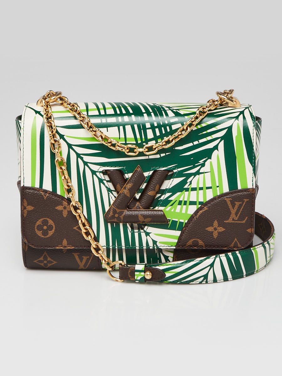 Louis Vuitton Vert Blanc Palm Print Twist MM Bag | Yoogi's Closet