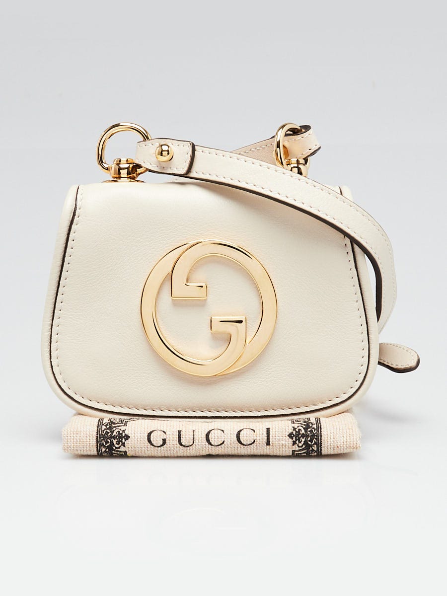 Gucci White Leather Blondie Mini Crossbody Bag | Yoogi's Closet