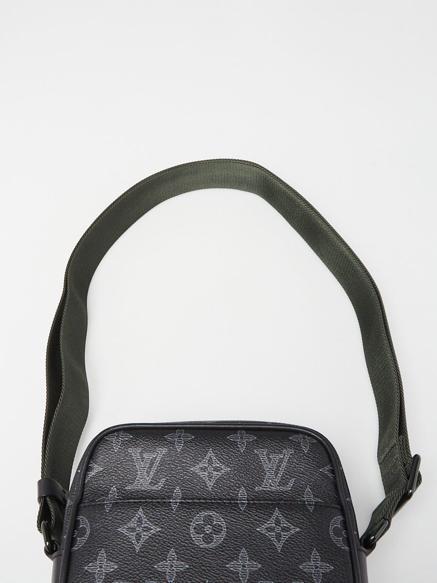 バッグ LOUIS VUITTON DANUBE PM M.SHAD.NOIR Louis Vuitton Danube Monogram Shadow PM Black in Coated