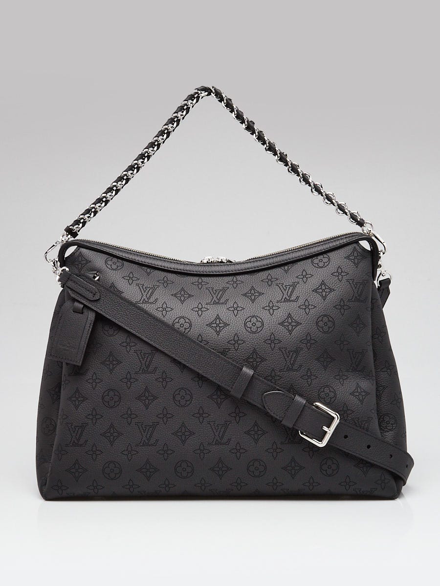 Louis Vuitton Black Monogram Mahina Leather Hand It All MM Bag