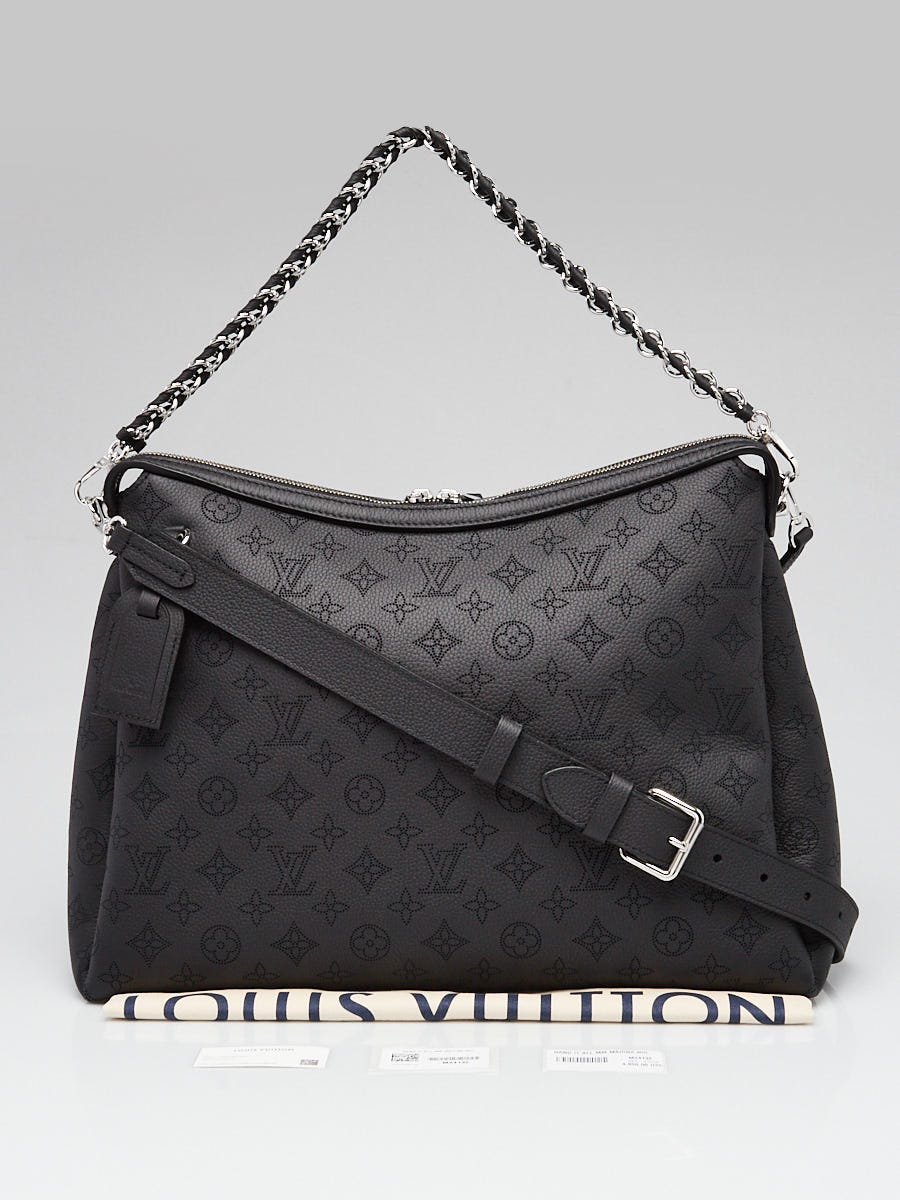 Louis Vuitton Black Monogram Mahina Leather Hand It All MM Bag