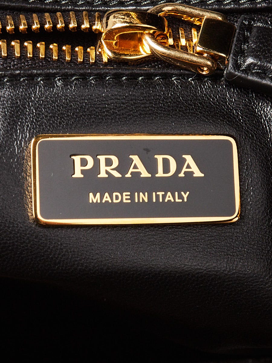 Prada Black Leather Large Aimee Shoulder Bag - 1BC228 | Yoogi's Closet