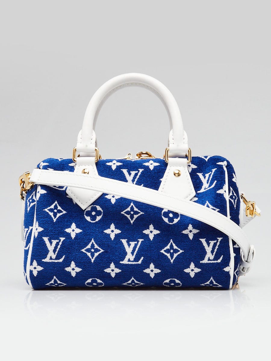 Louis Vuitton Blue/White Monogram Jacquard Velvet Match