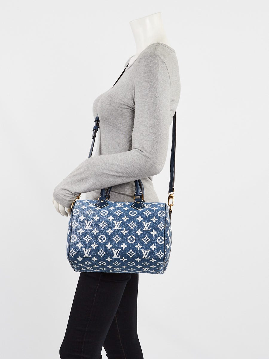 Louis Vuitton Blue Monogram Jacquard Denim Speedy 25 Bandouliere