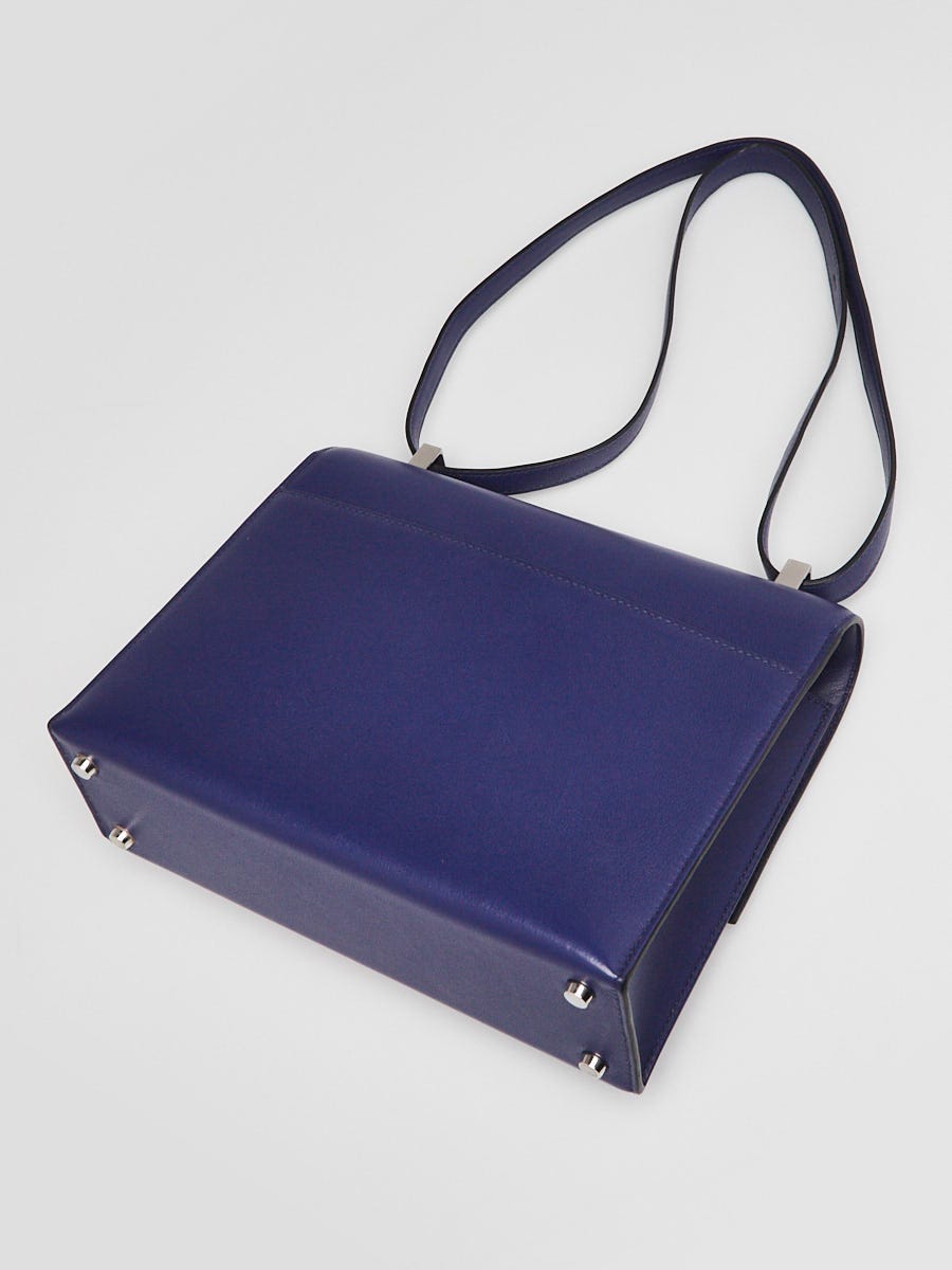 Hermes Special Edition 21cm Blue Encre Allegretto Leather