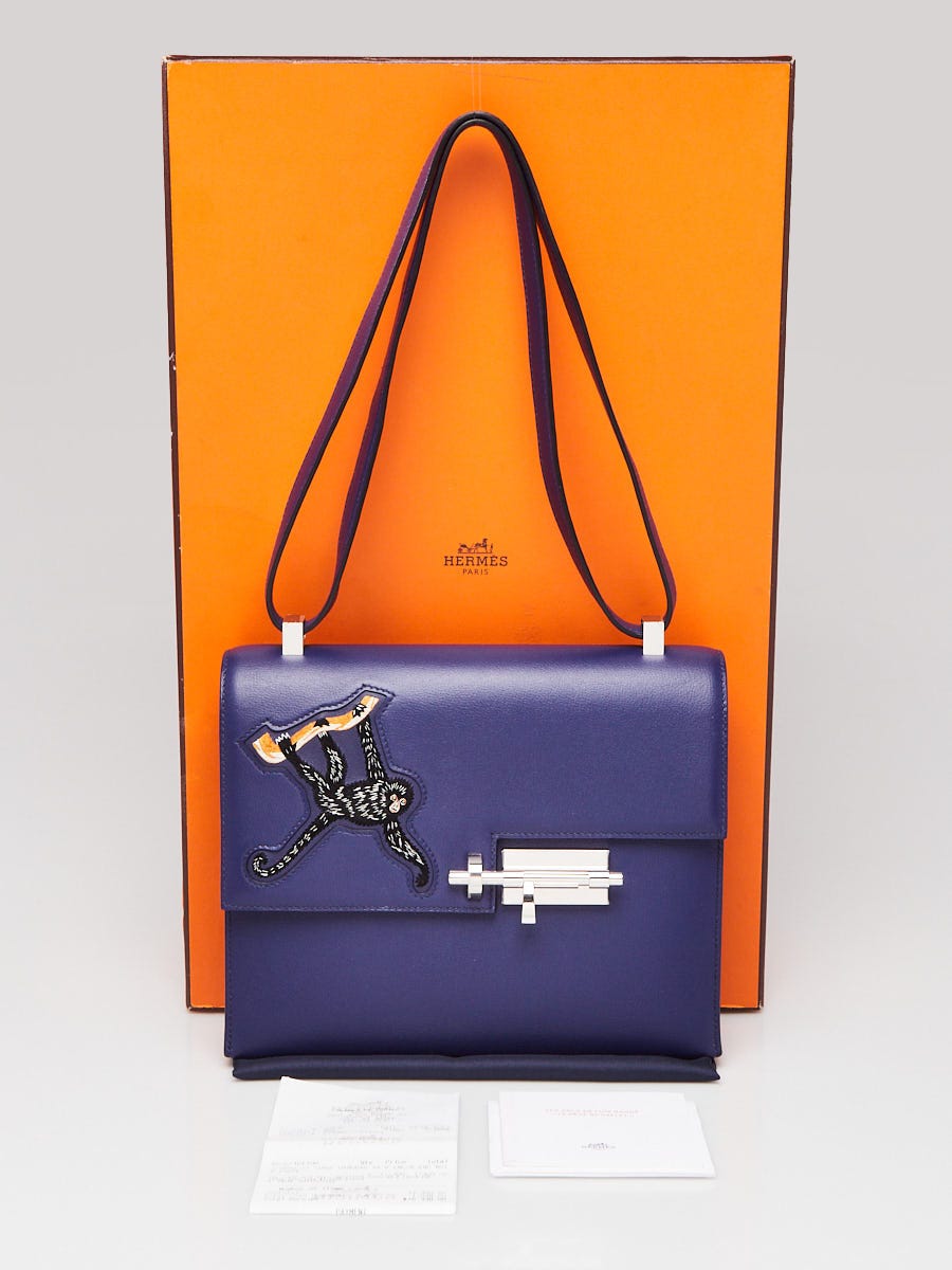 Hermes Special Edition 21cm Blue Encre Allegretto Leather Hermes Special Edition 21cm Blue Encre Allegretto Leather