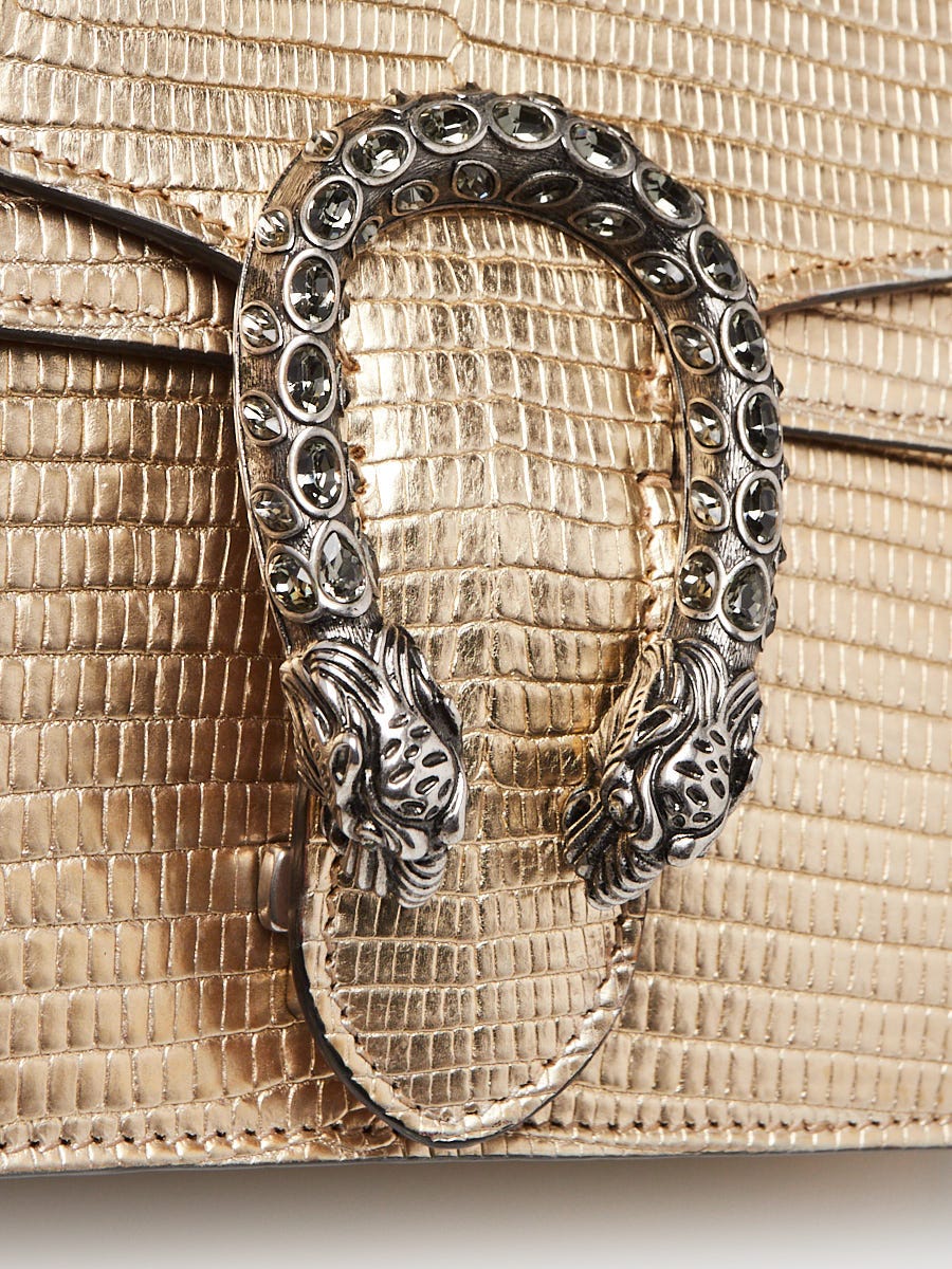 Gucci Gold Lizard Dionysus Small Shoulder Bag | Yoogi's Closet