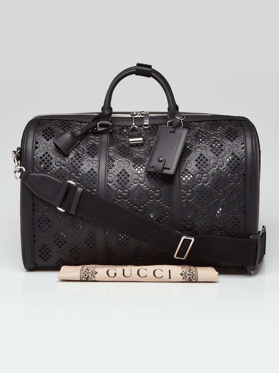 ショルダーバッグ GUCCI FW25 Gucci Duffle (834455 FAEPT 9753) 70794 auth GUCCI black technical canvas ANIMALIER WEB Duffle